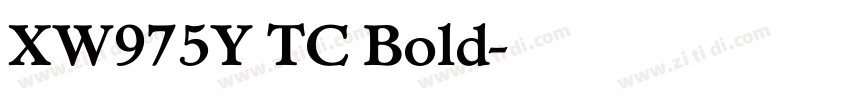 XW975Y TC Bold字体转换